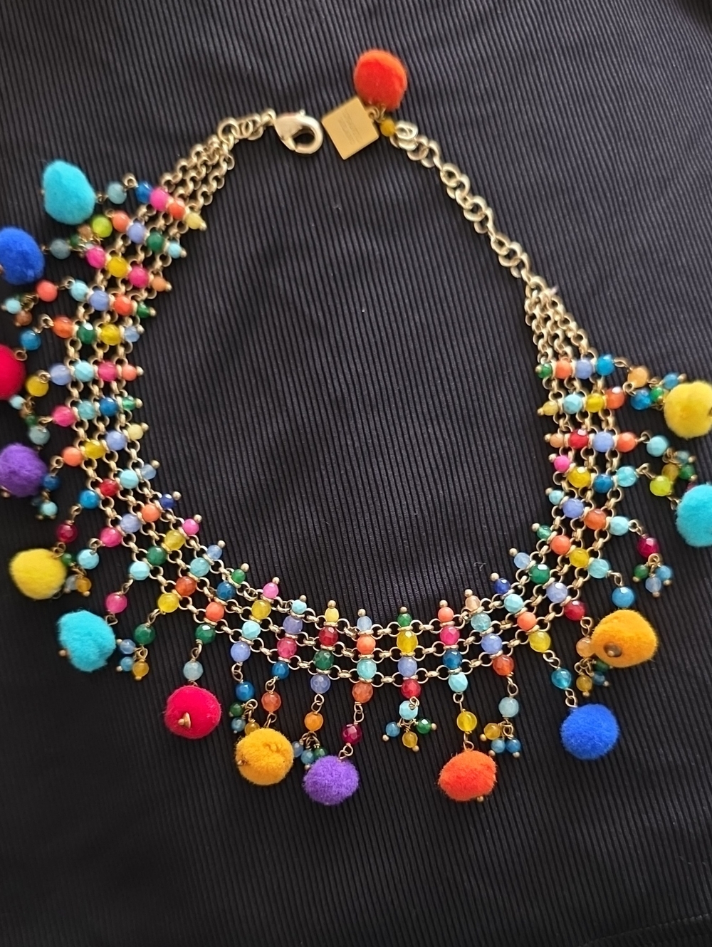 Rosantica Colorful Pom-Pom Statement Necklace - Multicolor